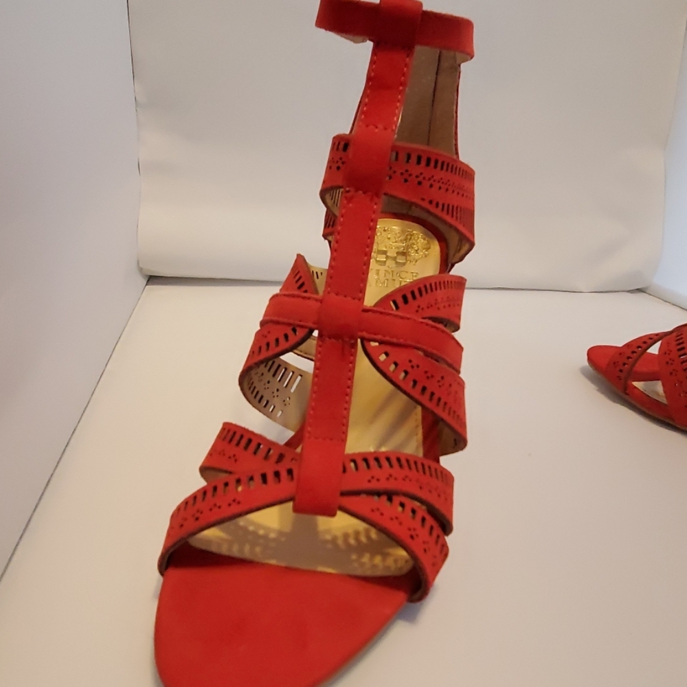 🎈Vince Camuto size 6.5 Nizana.Red leather heels